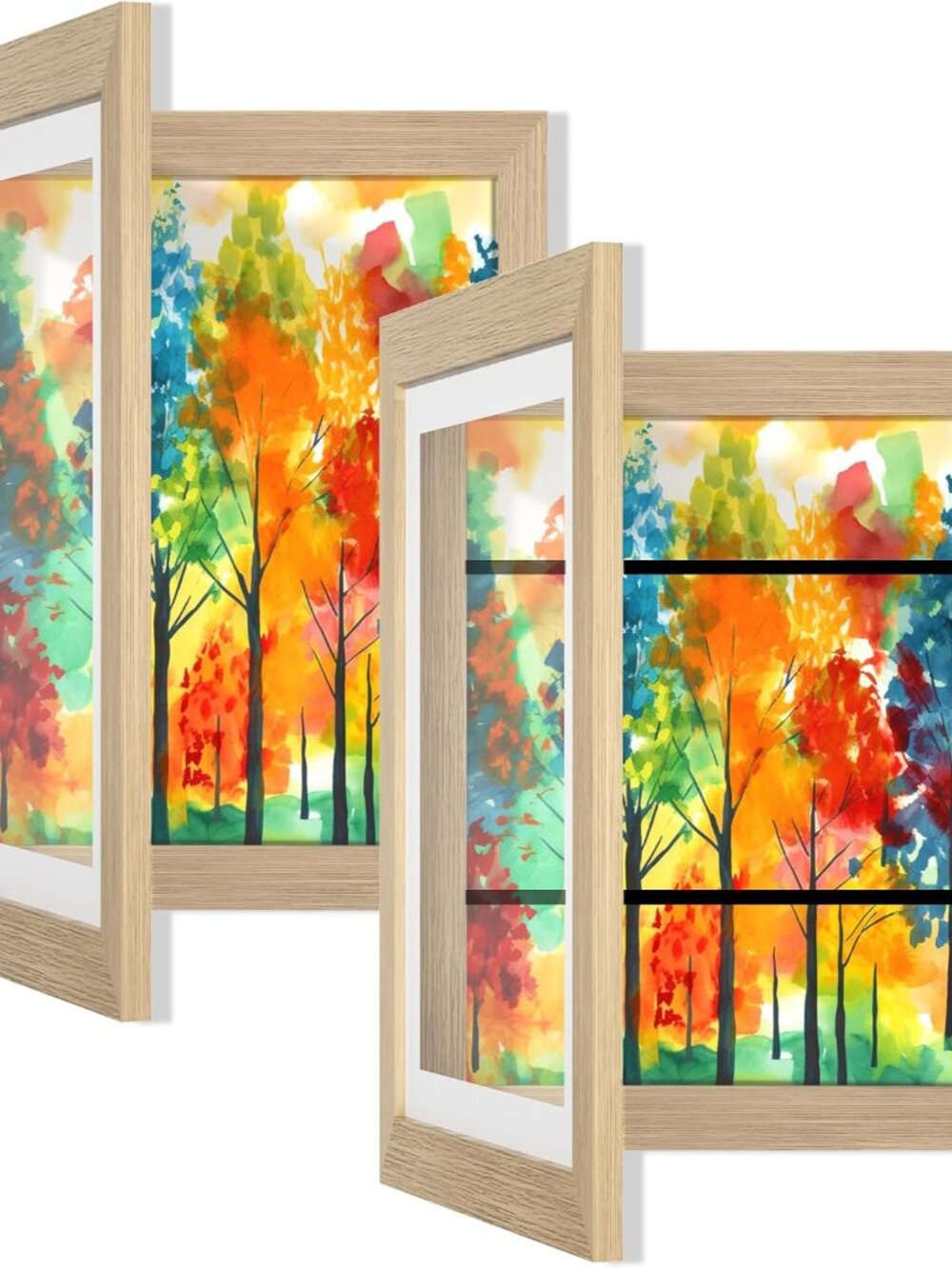Kids Art Frames, Artwork Picture Frames Changeable, Front Opening Picture Displa